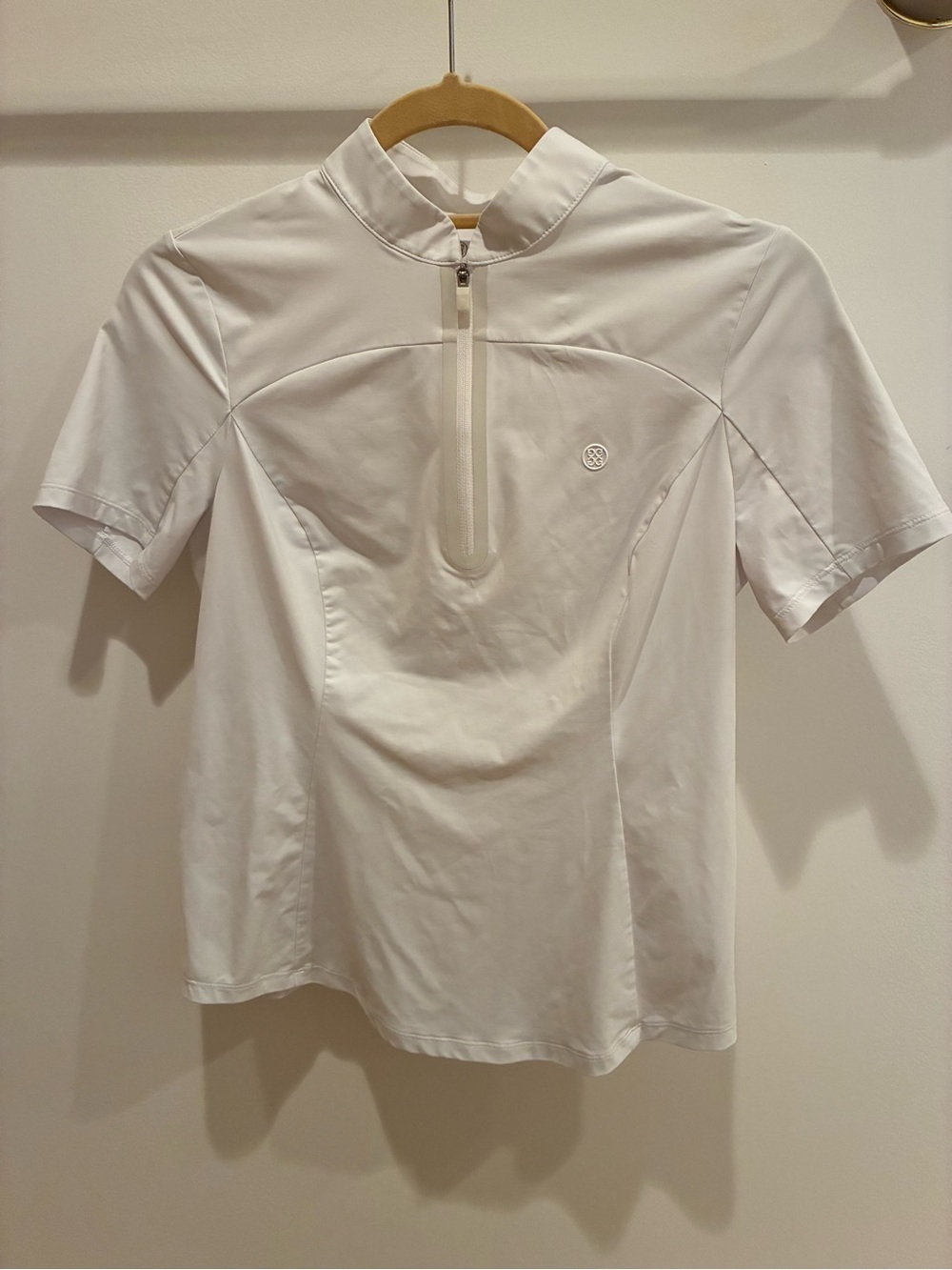 GFore Women's Nylon Interlock Short Sleeve 1/4 Zip Mid Layer - Picture 2 of 4